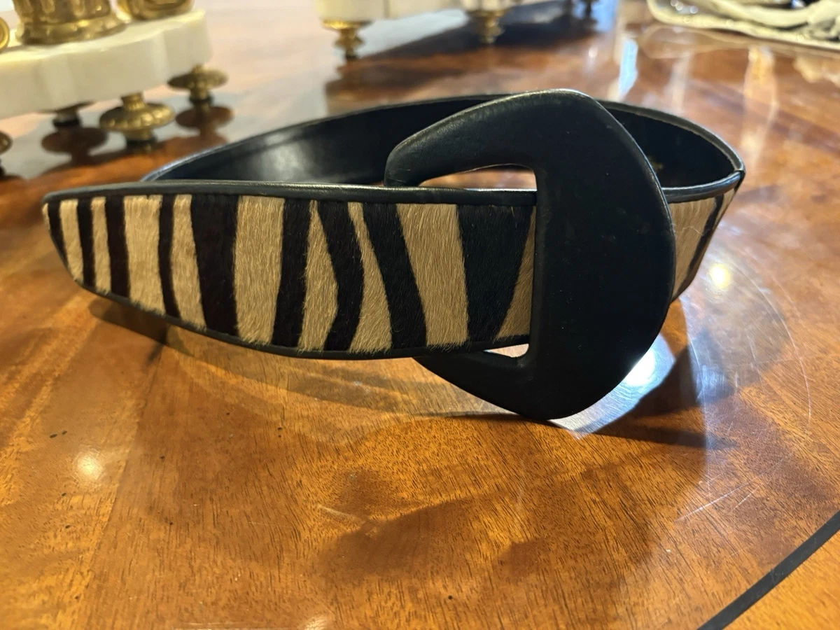 ベルト 70s SaksFifthAvenue Vintage Leather Belt Saks Fifth Avenue Belt Black Large Embossed Croc Leather Gold Tone