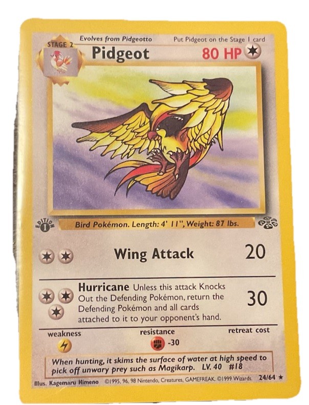 Pidgeot 24/64 Jungle 1st Edition Near Mint Non Holo Pokemon