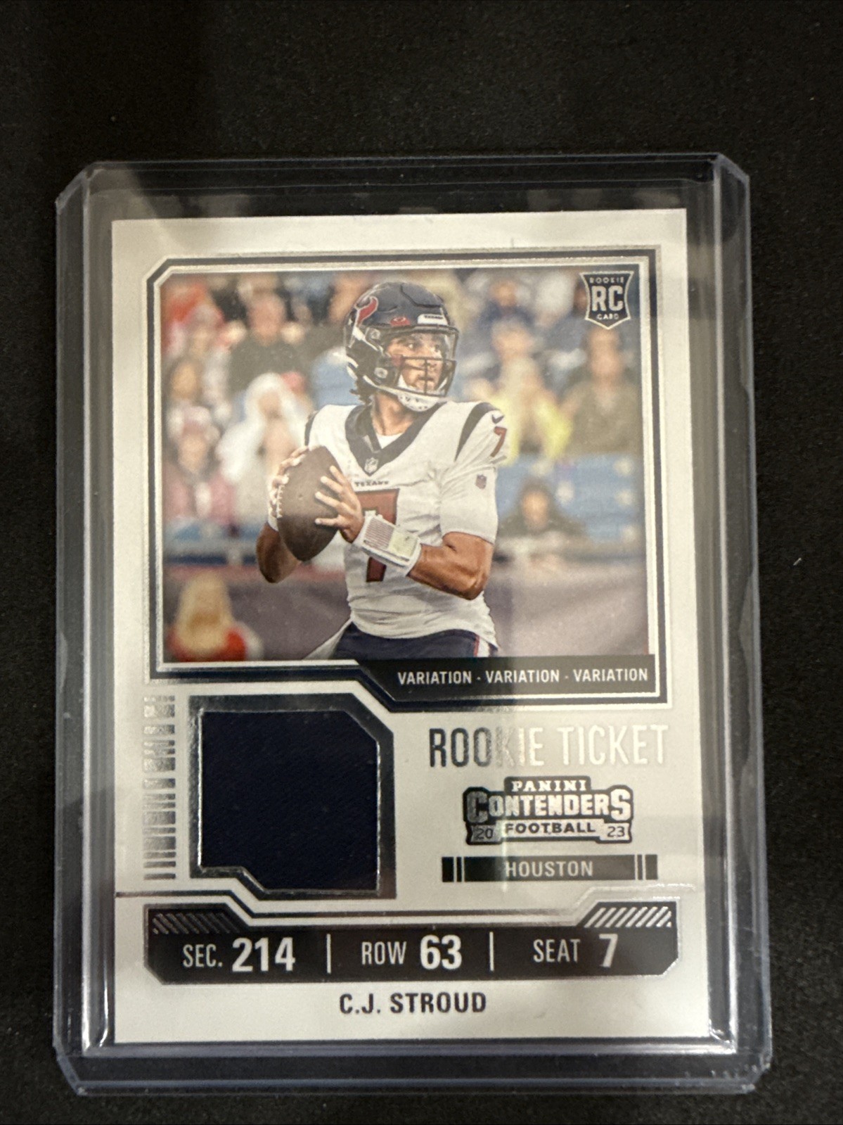 2023 Panini Contenders Rookie Ticket Swatches Variations CJ Stroud #TS42V RC