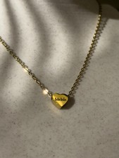 Personalized Heart Necklace Custom Name Engraved Stainless Steel Gift