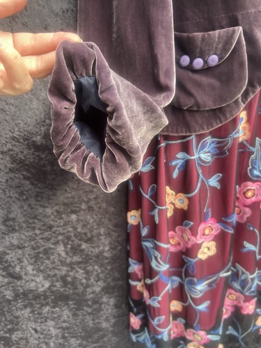 Marc Jacobs Samt Blazer Abendjacke Pflaume Seide Samt Größe US 2 - Bild 7 von 11