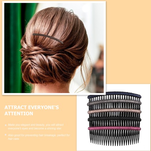 10 Pezzi Plastica Piatto Capelli Sposa Donna Scivolo Fermaglio Capelli Pettine Spilla - Foto 11 di 12
