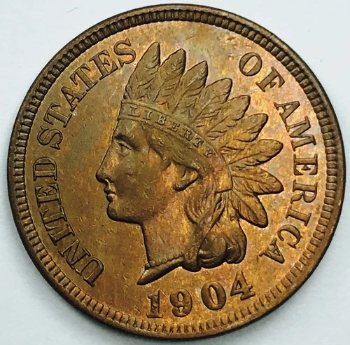 1904 INDIAN HEAD CENT! GEM BU+++! RED! UNREAL! INSANELY GORGEOUS! WOW! NR #P1731