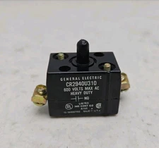 General Electric CR2940U310 Heavy Duty Push Button Contact Block GE 600V New 