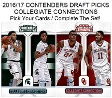2016-17 Panini Contenders Draft Picks Collegiate Connections - Pick Your Cards!