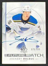 2024-25 SP Authentic #105 Zachary Bolduc Autograph RC Future Watch Auto /999