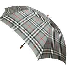 Burberry Nova Check Folding Umbrella Wooden Handle Used