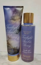 2 Pcs Victoria's Secret Twilight Amber Berry Fragrance Mist  Body Lotion 2x Lot