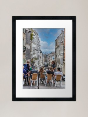 Paris Cafe (Side Walk University) F gerahmtes Wandbild Poster Leinwanddruck Bild