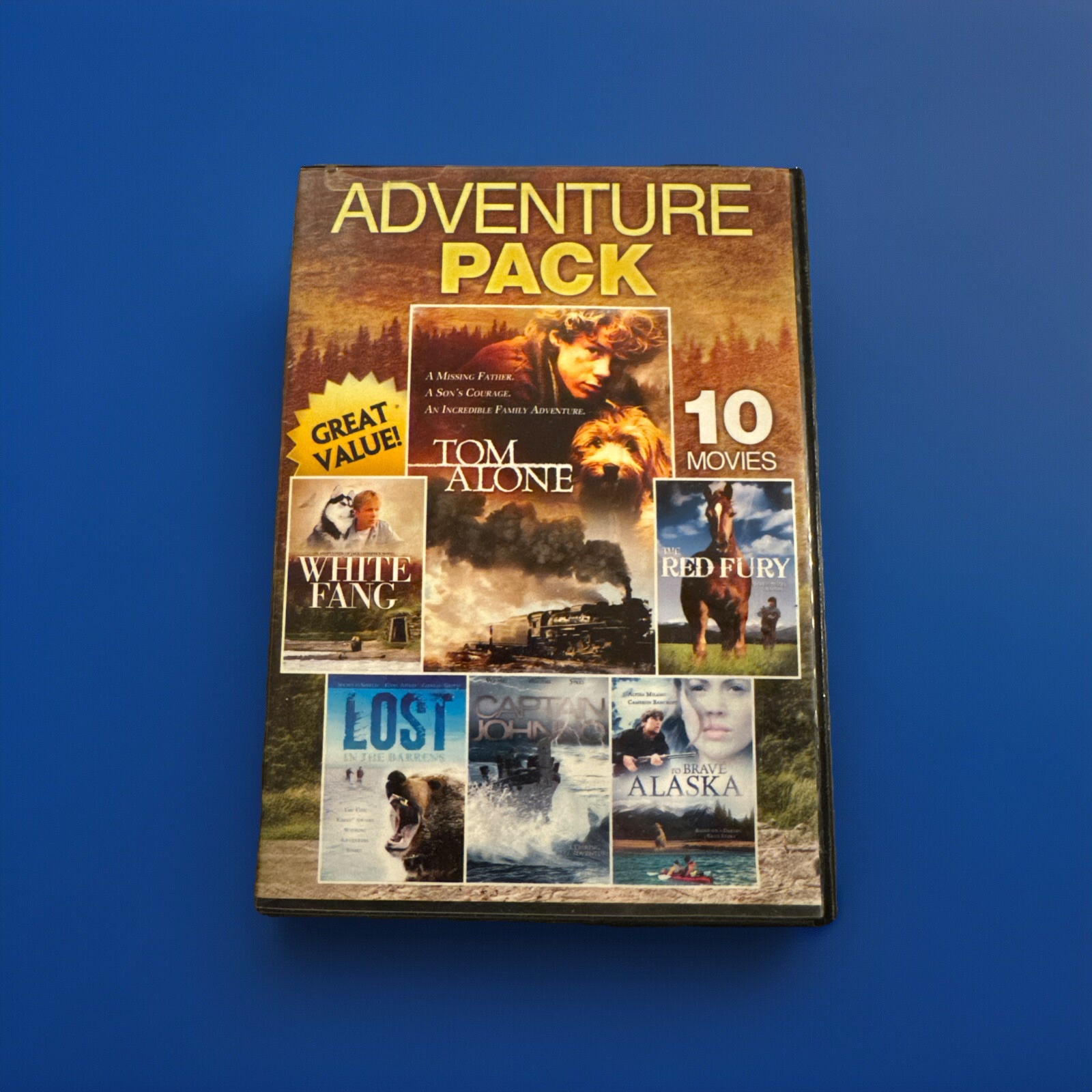 10-Movie Family Adventure - 2 DVD Set - Red Fury, White Fang, Tom