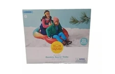 Sun Squad Inflatable 62" Rainbow 2-Person Double Snow Tube Blue/Red/Yellow