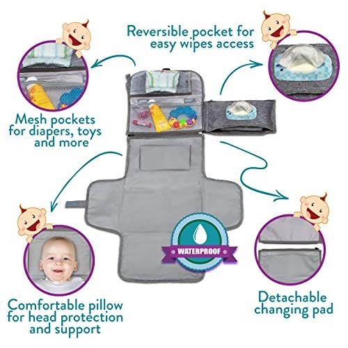 как выглядит Portable Diaper Changing Pad Travel Bag with Wipes Pocket - Smart Design Infant фото