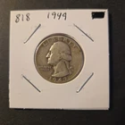1949 Washington Silver Quarter In Fine Condition