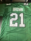 Philadelphia Eagles Brown #21 Autographed Football Jersey Beckett Authenticated