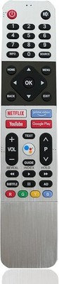 Universal Replacement Remote Control Compatible for Skyworth Android Silver 