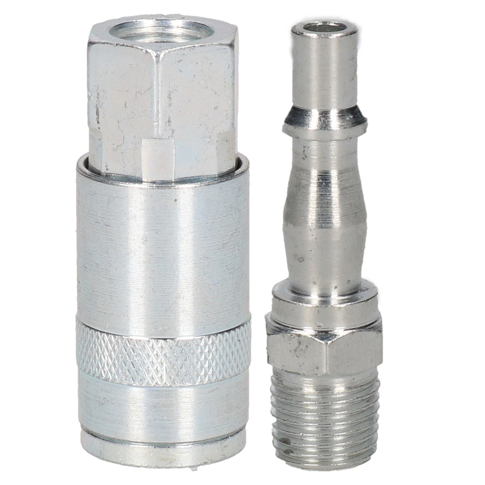 1/4"" BSP Air Line Fitting Female Coupler Female Thread & Male Plug MaleThread