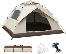 ETSG 2-3 Person Pop-Up Camping Tent, Waterproof, UV Protection, Dual Doors & Win