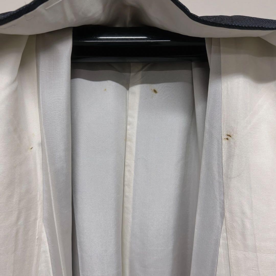 Aizen Leaf Flower Pattern Kimono Small Crest Used… - image 2