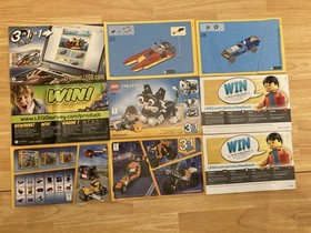 Lego Creator Manual Lot2 5866x2, 6913x2, 31023x2, 31060x3