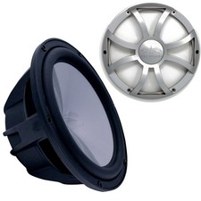 Wet Sounds Revo 12" Sub and Grill Black Sub and Silver XS Grill 2 Ohm