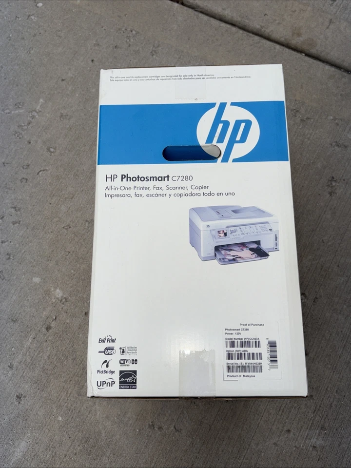 HP Photosmart C7280 All-In-One Inkjet Printer Brand New Sealed In Original Box! - Image 2 of 4