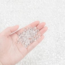 10 LB Clear Sea Glass Stones - Polished Decorative Pebbles for Vases, Aquariums,
