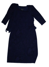 Connected Navy Blue Floral 3/4 Sleeve Mother of the Bride Groom Dress Womens 14W