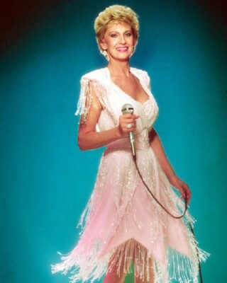 Tammy Wynette White Dress Live On Stage 8x10 Glossy Photo | eBay
