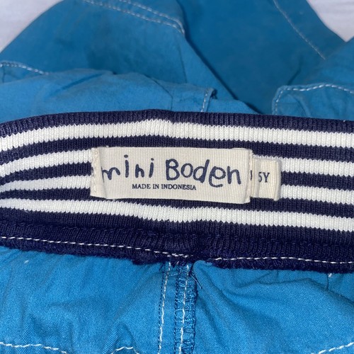 Mini Boden Boys Shorts 5 Y Drawstring Cargo Tech Blue - Picture 5 of 6