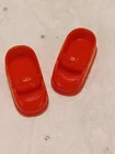 Vintage Barbie Sister Tutti Sand Castles Red Sandals / Mary Jane Shoes