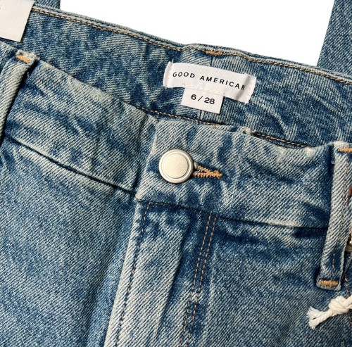 Good American Size 6 Good Classic Distressed High Waist Denim MSRP $169 - Picture 11 of 14