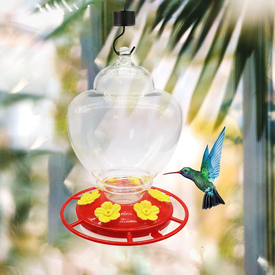 Plastic Bird Water Feeder Bottle Hanging Hummingbird Feeder Drinker Pet