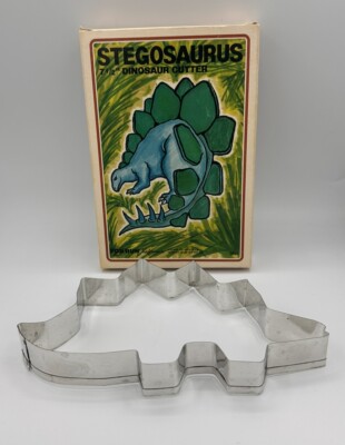 Large Stegosaurus Metal Cookie Cutter 7 1/2'' W/ Box.  Fox Run Craftsmen #3615