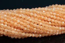 3MM Orange Cat's Eye Beads Grade AAA Faceted Round Loose Beads 15"