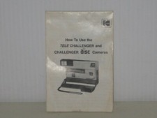 1965 KODAK TELE CHALLENGER DISC CAMERA OWNERS INSTRUCTION MANUAL
