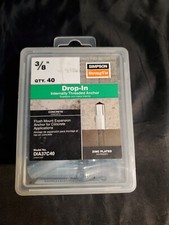 Box 40 Star Concrete DIA37C40 3/8" Drop-In Anchor 1 9/16" Long  Size 1/2" Flush