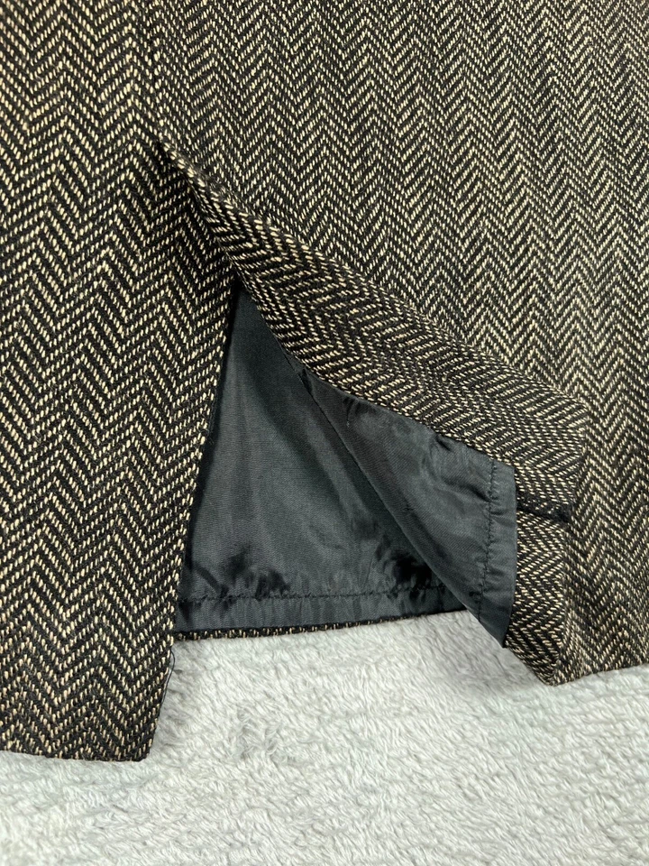 Covington Mujer 10 Espiga Marrón Faldas Lápiz Tweed Bolsillos Forrados Divididos Foto 4 de 4