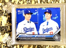 SHOHEI OHTANI/YAMAMOTO ROOKIE 2023 TOPPS Now GRADED “GEM-MINT 10” #OS-26! COA!