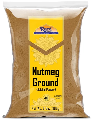 Rani Nutmeg (Jaiphul) Ground Powder Spice, 3.5oz (100g)