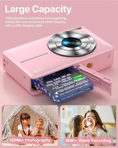 Digital Camera FHD 1080P Kids Camera with 32GB SD Card 16X Digital Zoom Portable - Picture 5 of 7