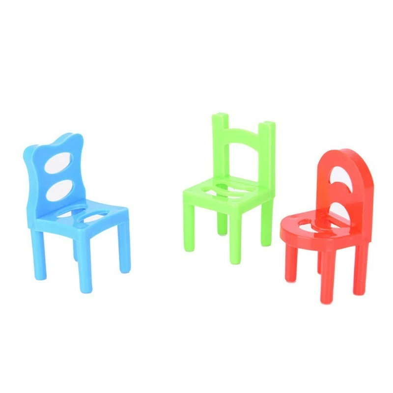 Family Game Balance Chairs Table Board Adult Kids Stacking Game Child 18PCS - Image 4 of 4