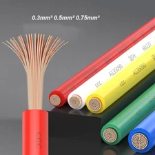 Single Core RV Flexible Wire Pure Copper Cores Electrical Cable 0.3/0.5/0.75mm²