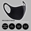 thumbnail 5 - Unisex Pack of 3 Washable Breathable Reusable Mouth Protection Face Covering