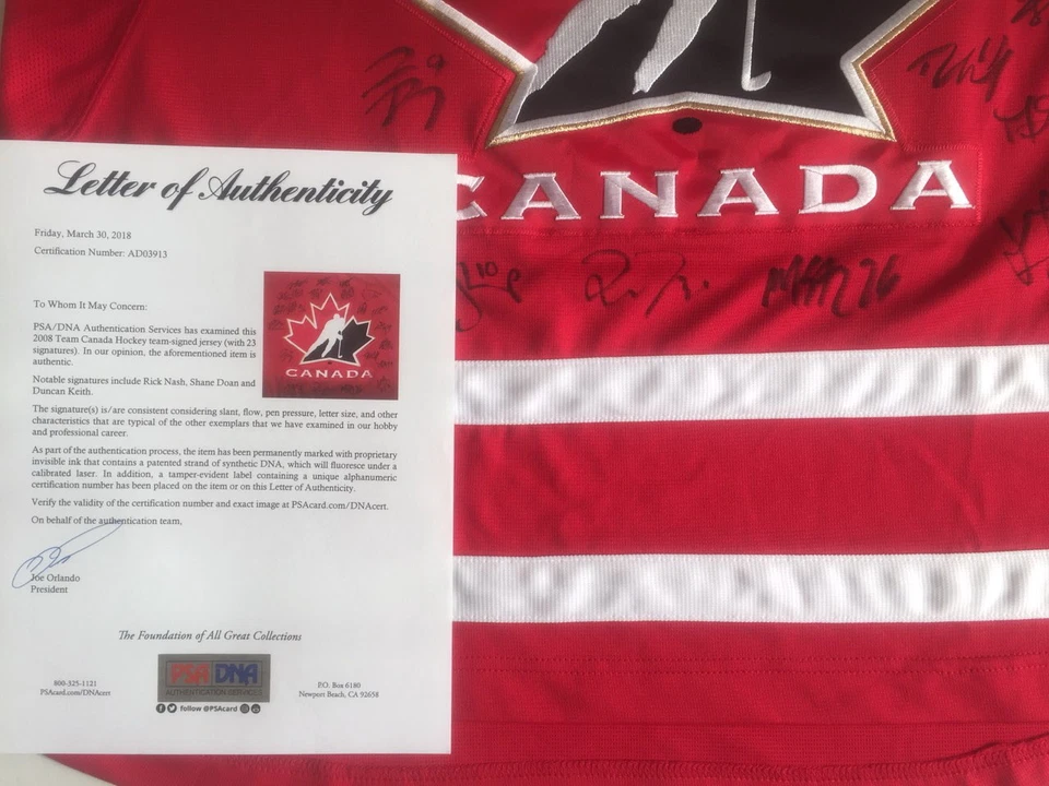 Canada Eishockey Team Signed Nike Jersey Rick Nash Shane Doan PSA COA signiert - Bild 2 von 4