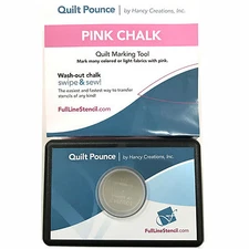 Quilt Pounce Pad With Wash-Out Pink Chalk Powder 2 Oz. Bag - Quilt Marking Tool
