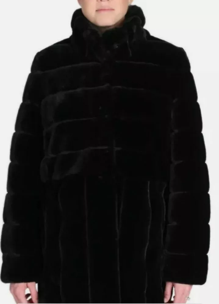 Kristen Blake Faux Fur Ladies Coat Jacket Size S UK 10 12