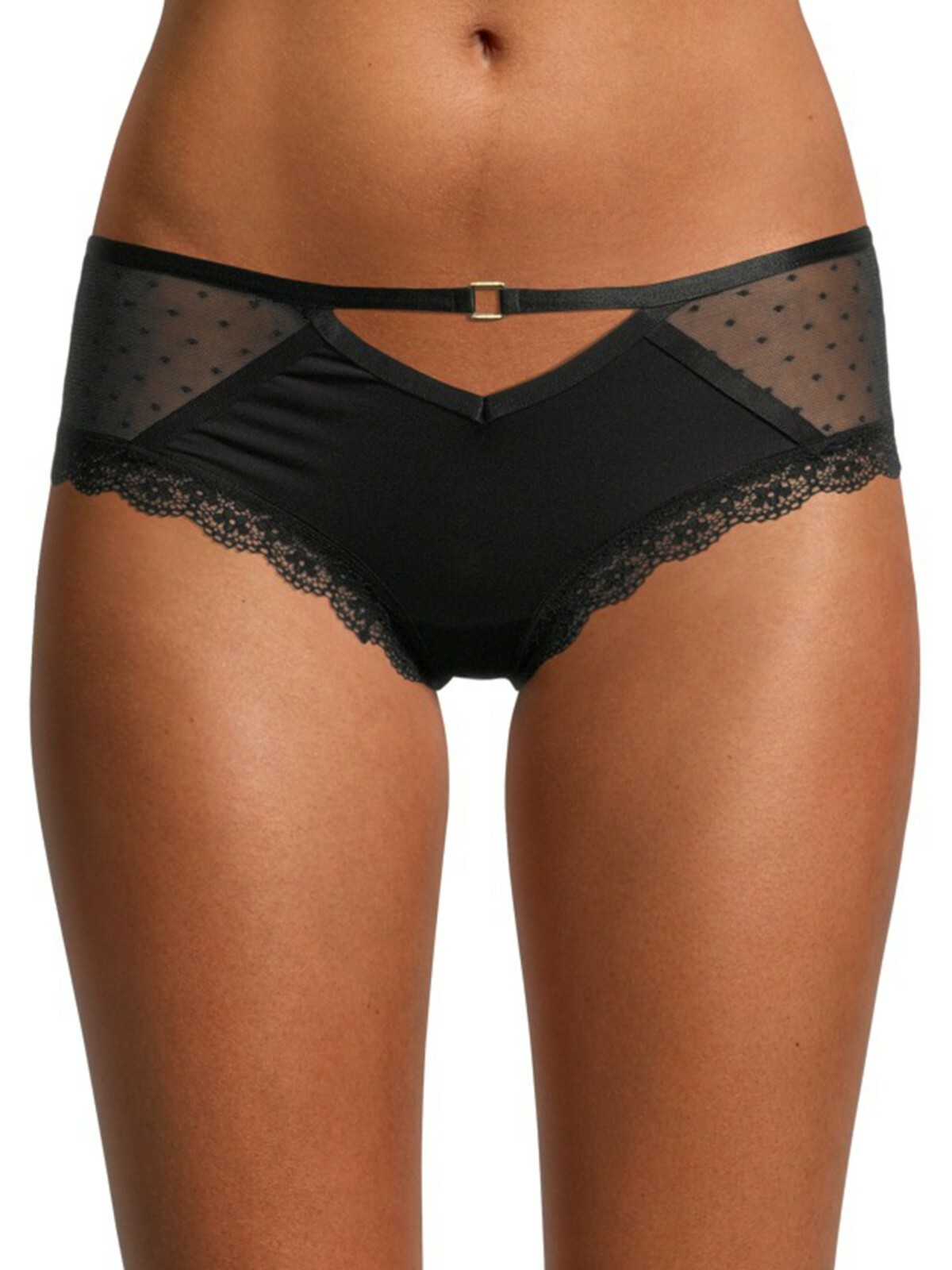 Secret Treasures Women's Cheeky Panties 1 Pair Size XSMALL Black Dot Mesh 194423077760 eBay