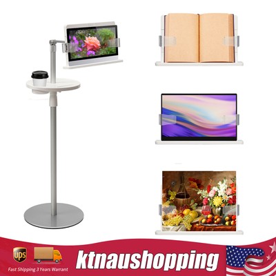  Book Stand Metal Floor Holder Hand Free for iPad Phone Tablet Adjustable Height