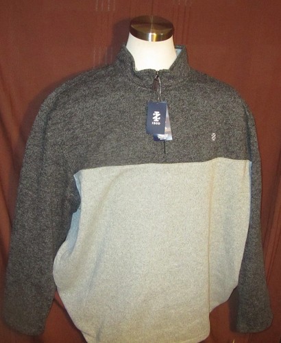 IZOD Thermasoft Tech Maglione Uomo Manica Lunga 1/4 Zip, Grigio Poliestere, 3XLT, Nuovo - Foto 2 di 8