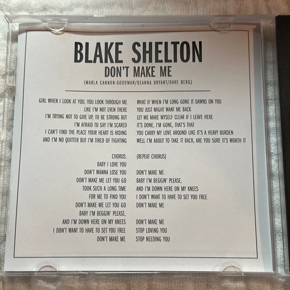 BLAKE SHELTON CD DON'T MAKE ME Rare Promo Single - Image 3 of 4